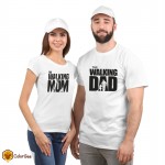 Marškinėliai poroms "The walking dad and mom" Marškinėliai poroms | Colorbee.lt